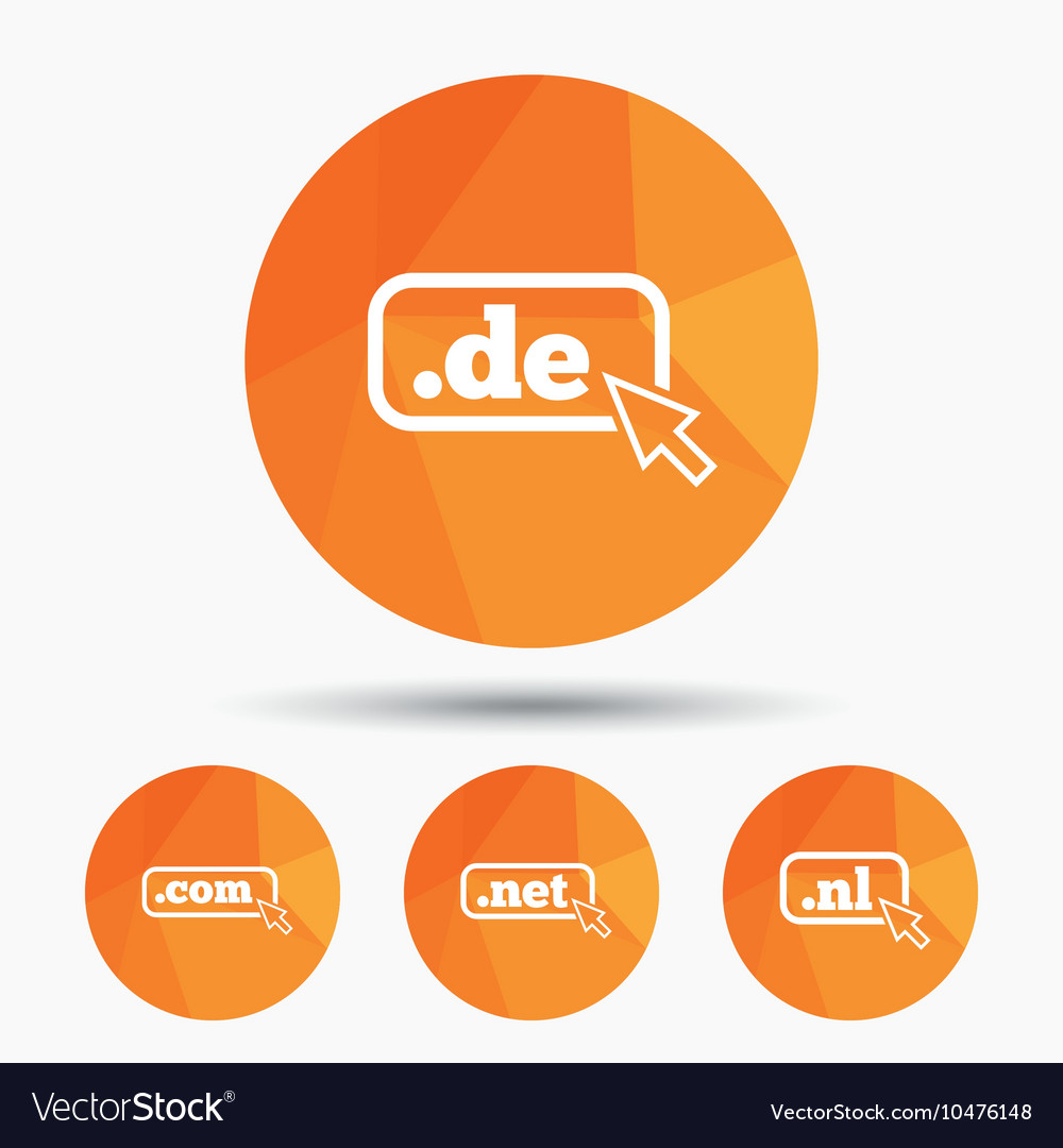 Top-level domains signs de com net and nl