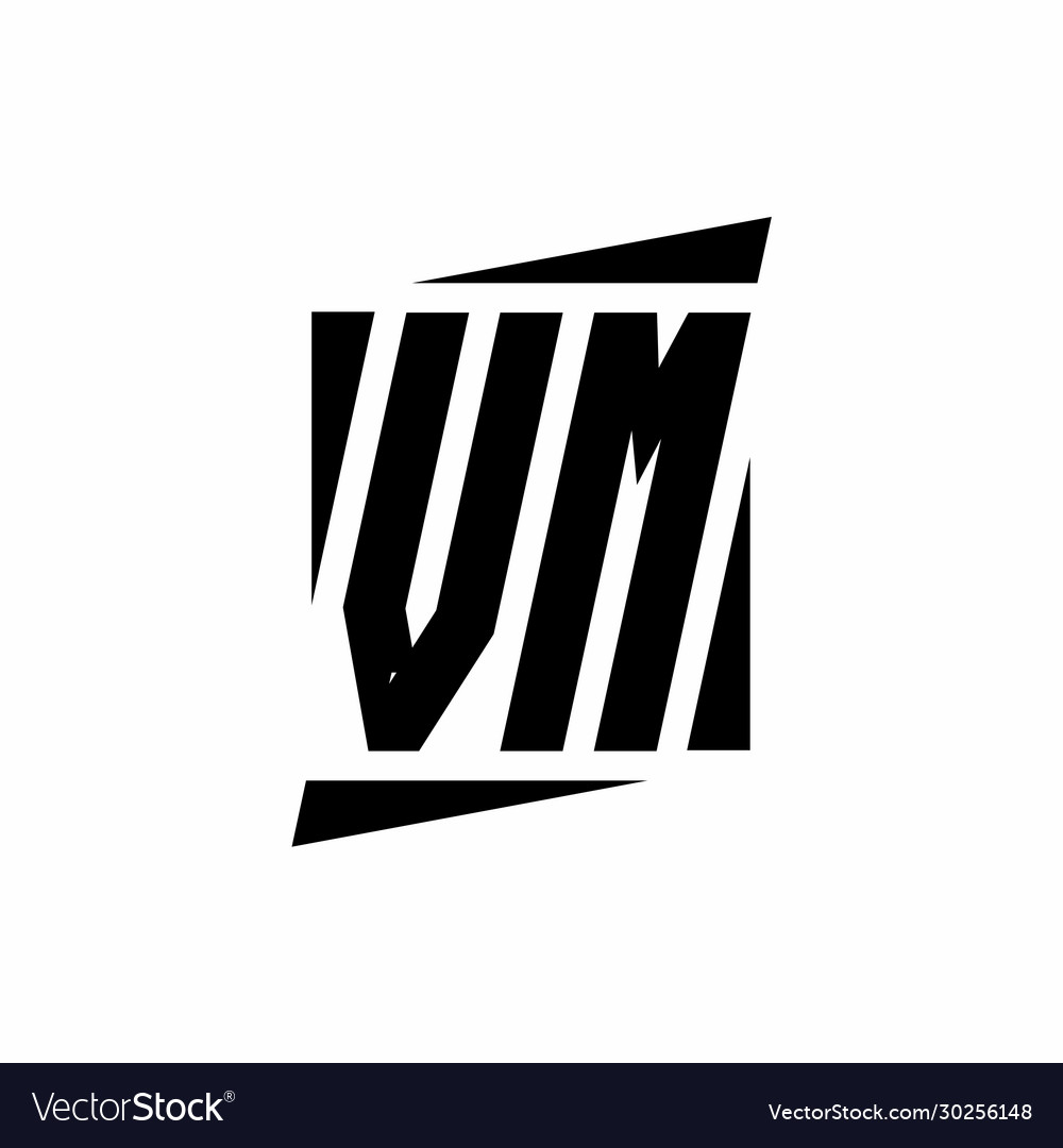 Vm logo monogram with modern style concept design