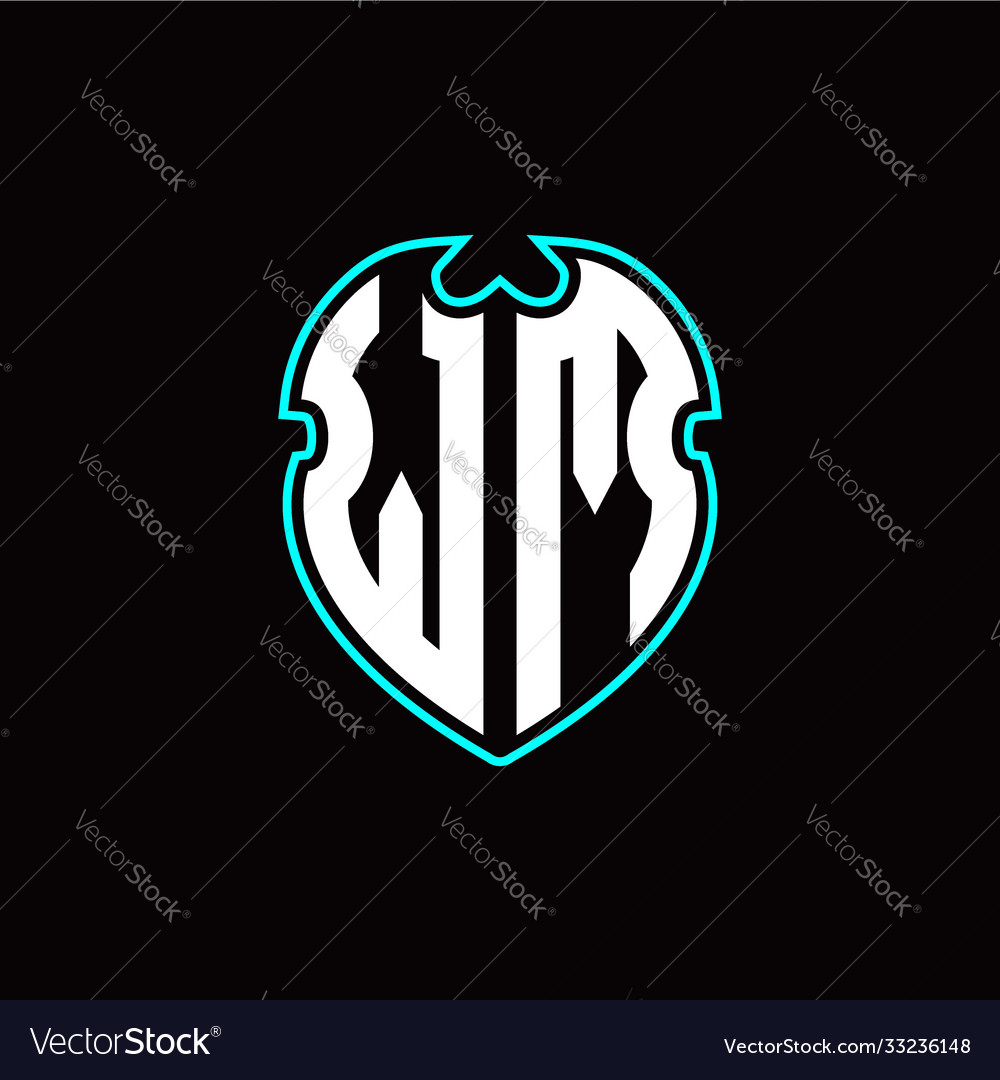 W m initial logo design with a shield shape Vector Image W m initial logo design with a shield shape