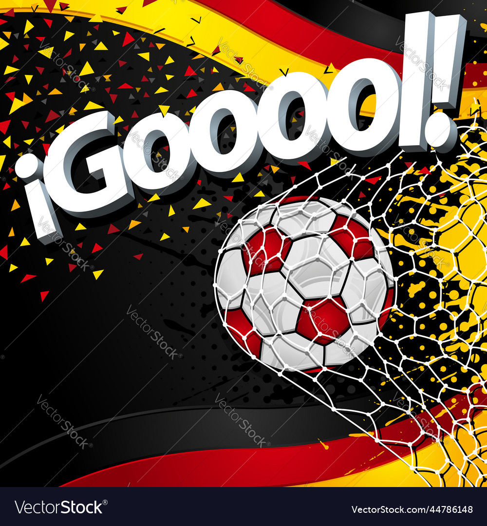 Word gooool neben einem Fußball-Ball-Scoring-Ziel vector image Word gooool neben einem Fußball-Ball-Scoring-Ziel
