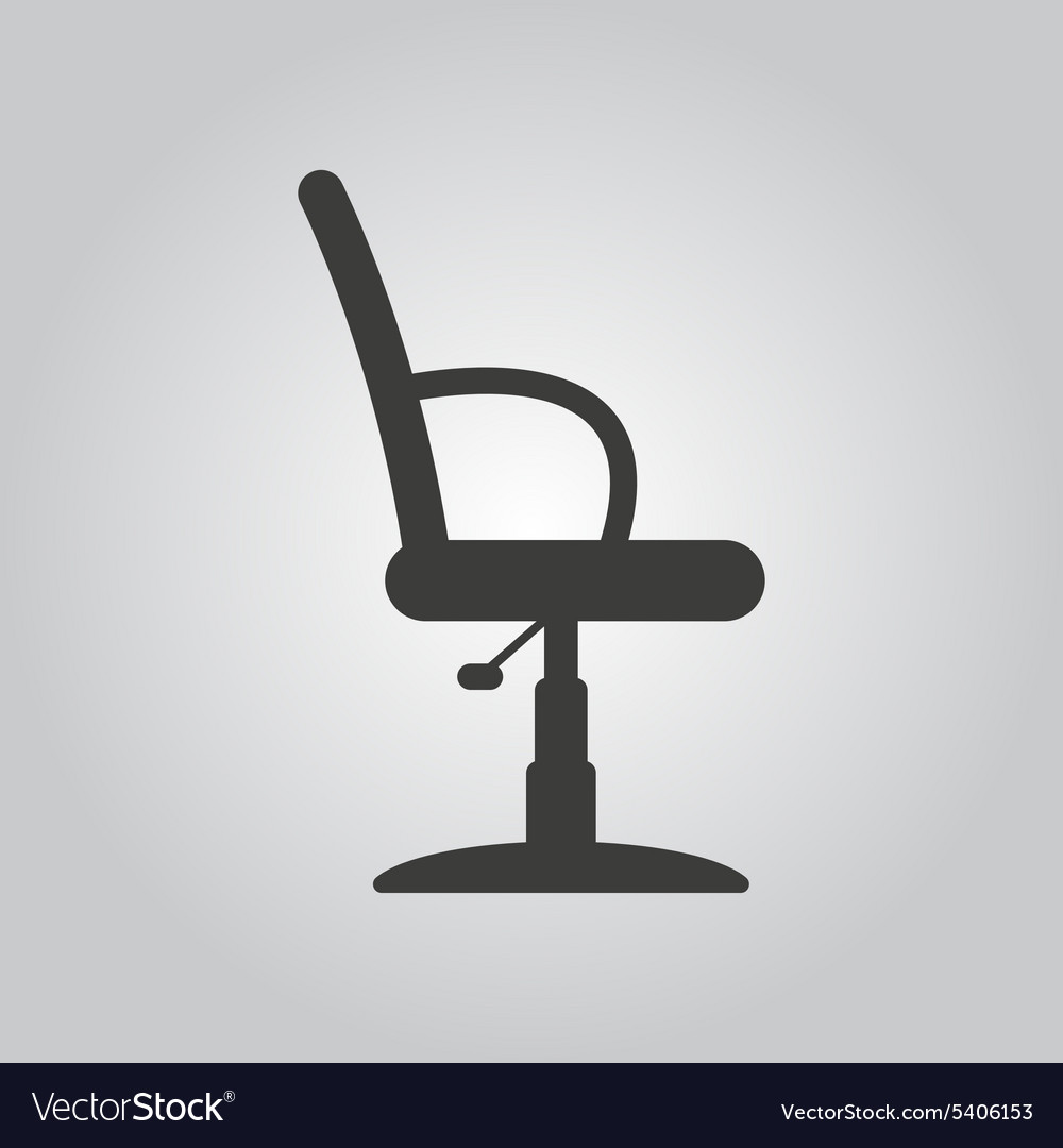 Barber chair icon armchair symbol flat