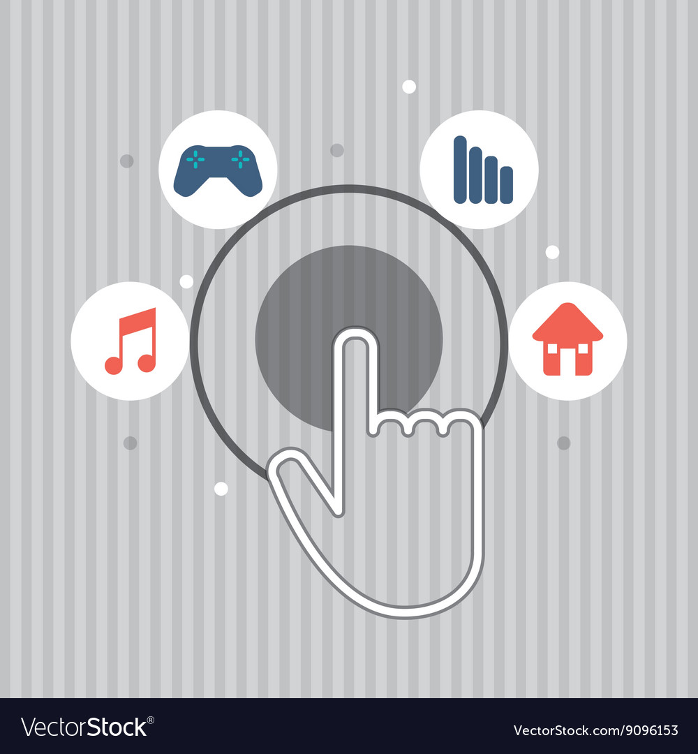 Communication design cursor icon colorful