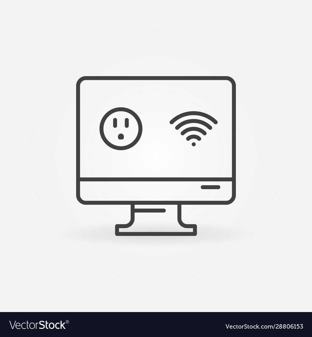 Computer with us smart socket and wi-fi