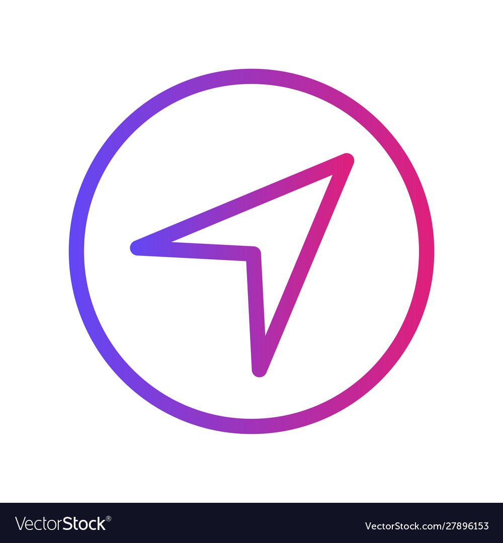 Gradient navigation icon with white background