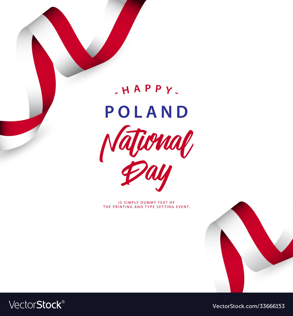 Happy poland national day template design