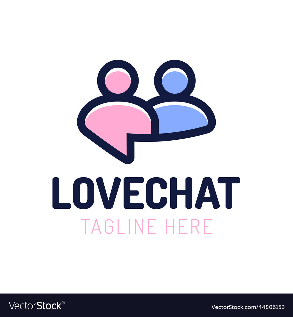 Love chat people dating logo design online