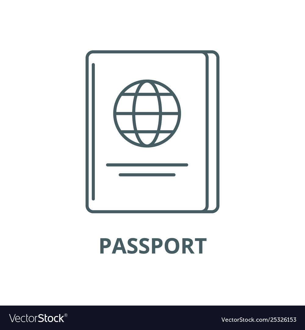 Passport line icon outline concept linear