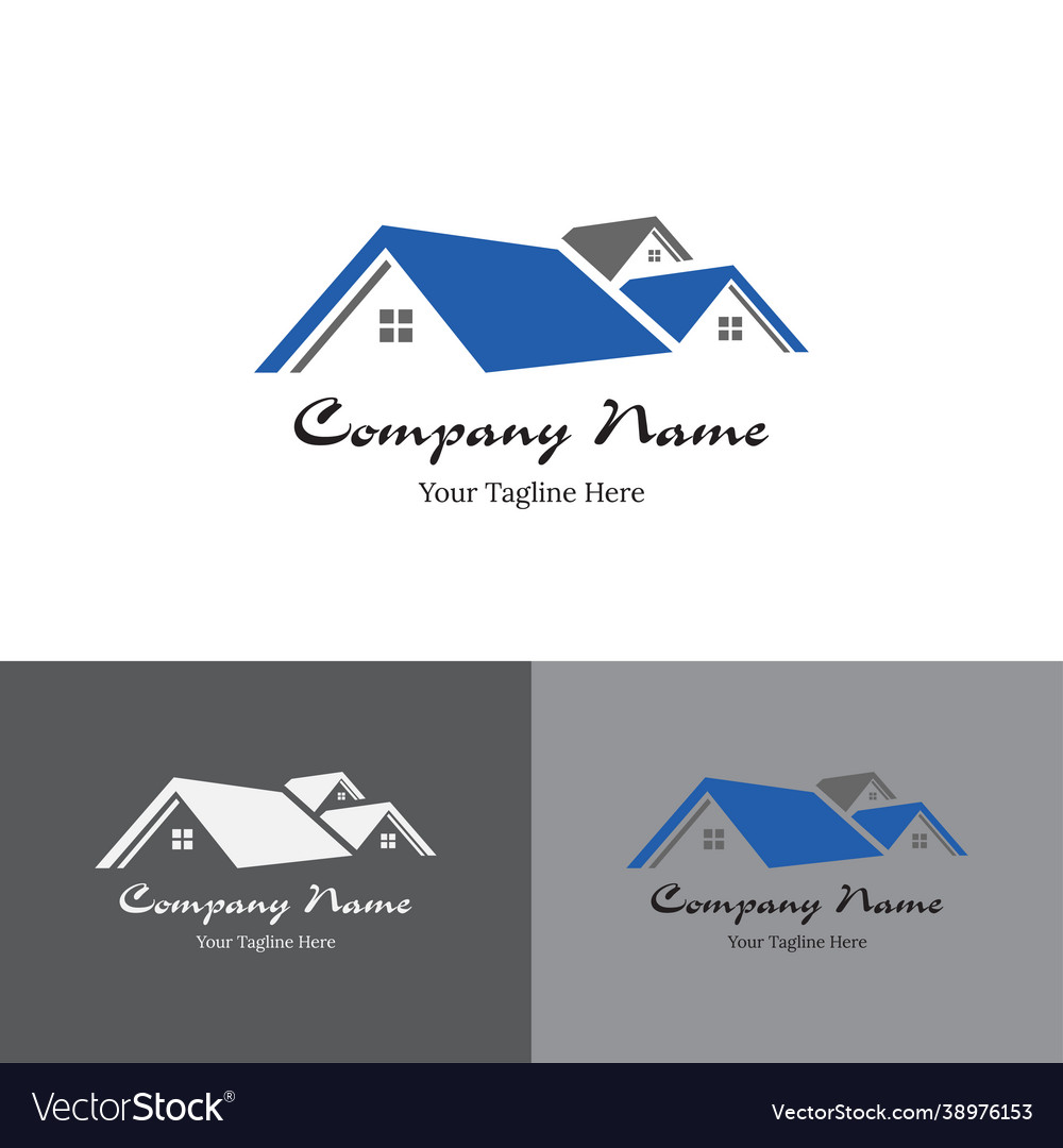 Real estate logo design template Royalty Free Vector Image