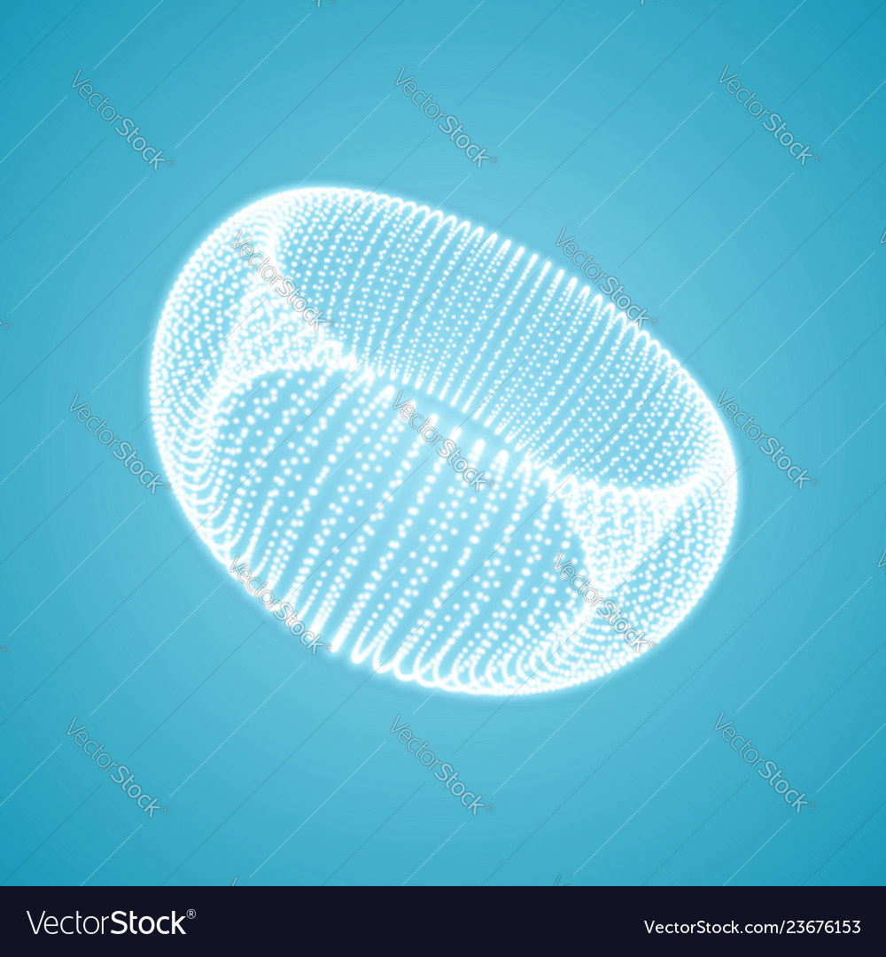 Torus connection structure 3d grid design vector image Torus connection structure 3d grid design