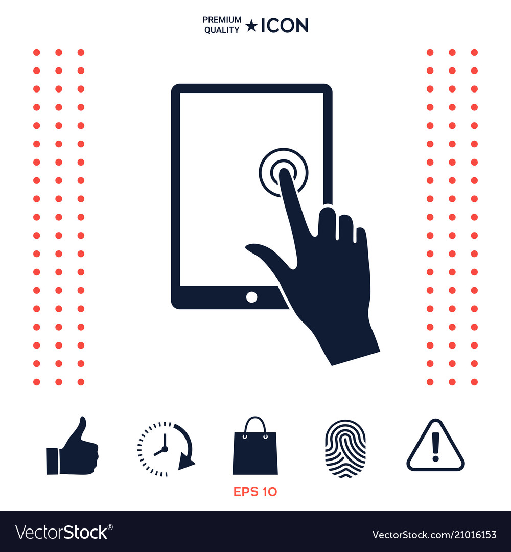Touch screen tablet with click hand