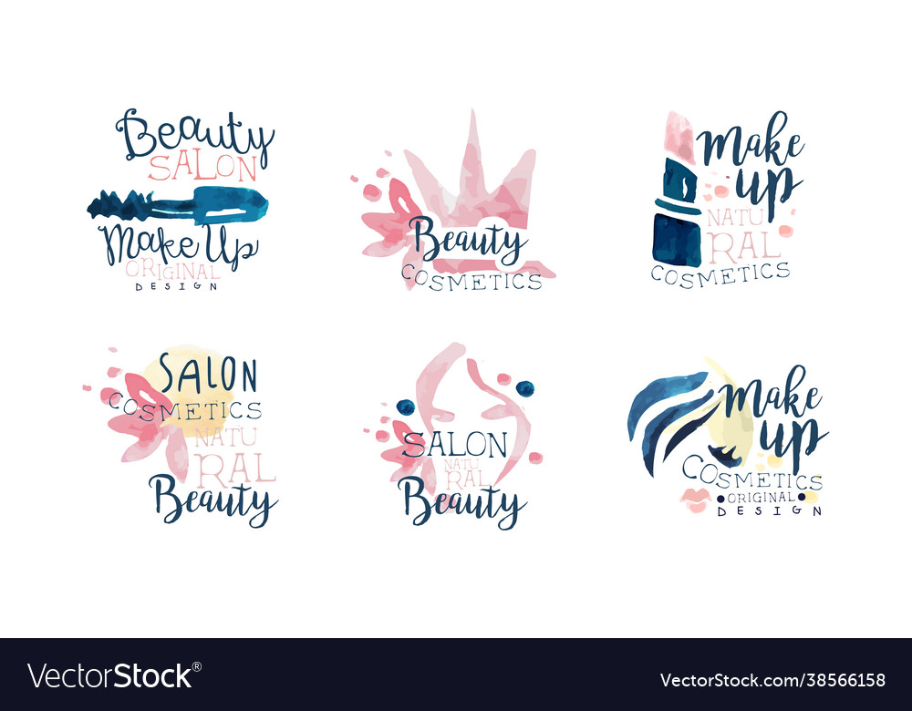 Beauty salon or parlor watercolor logo