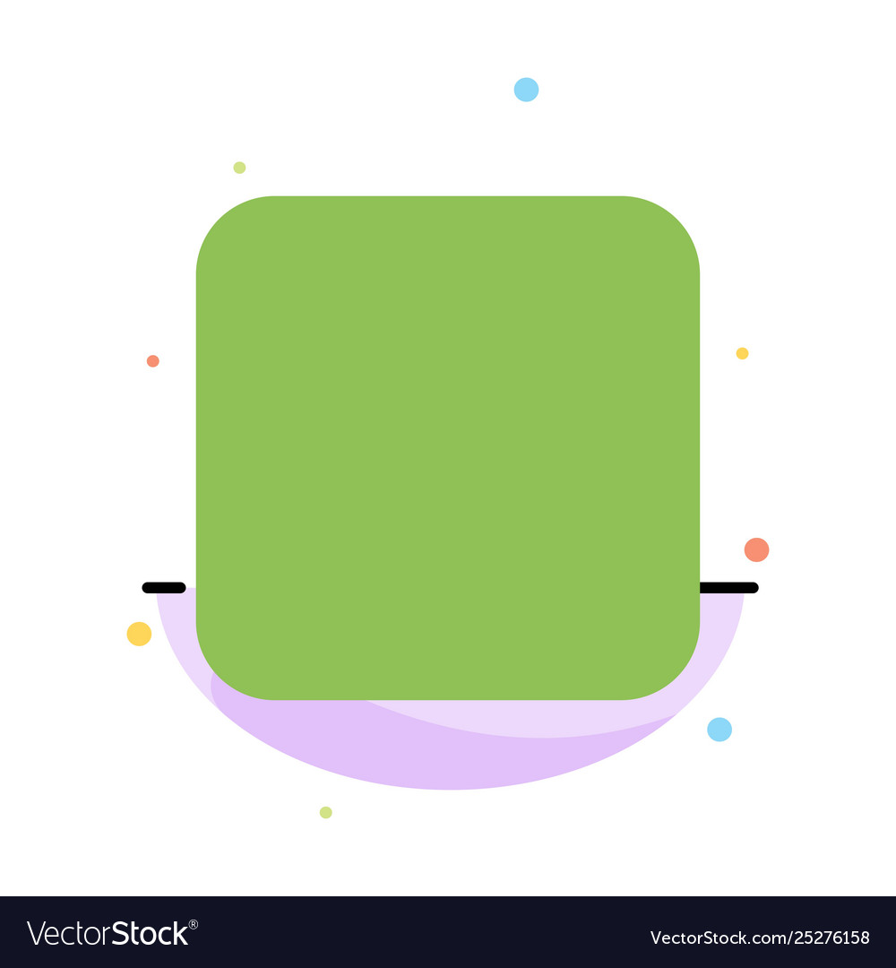 Box checkbox unchecked abstract flat color icon vector image Box checkbox unchecked abstract flat color icon