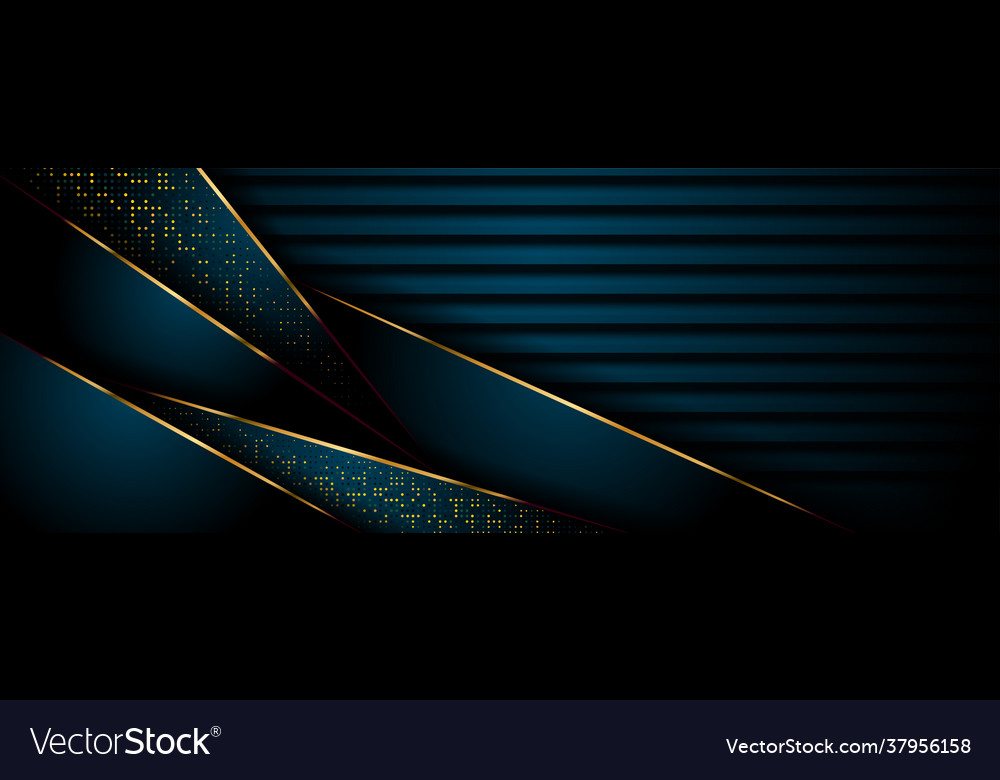 Dark navy background combined with golden element Vector Image Dark navy background combined with golden element