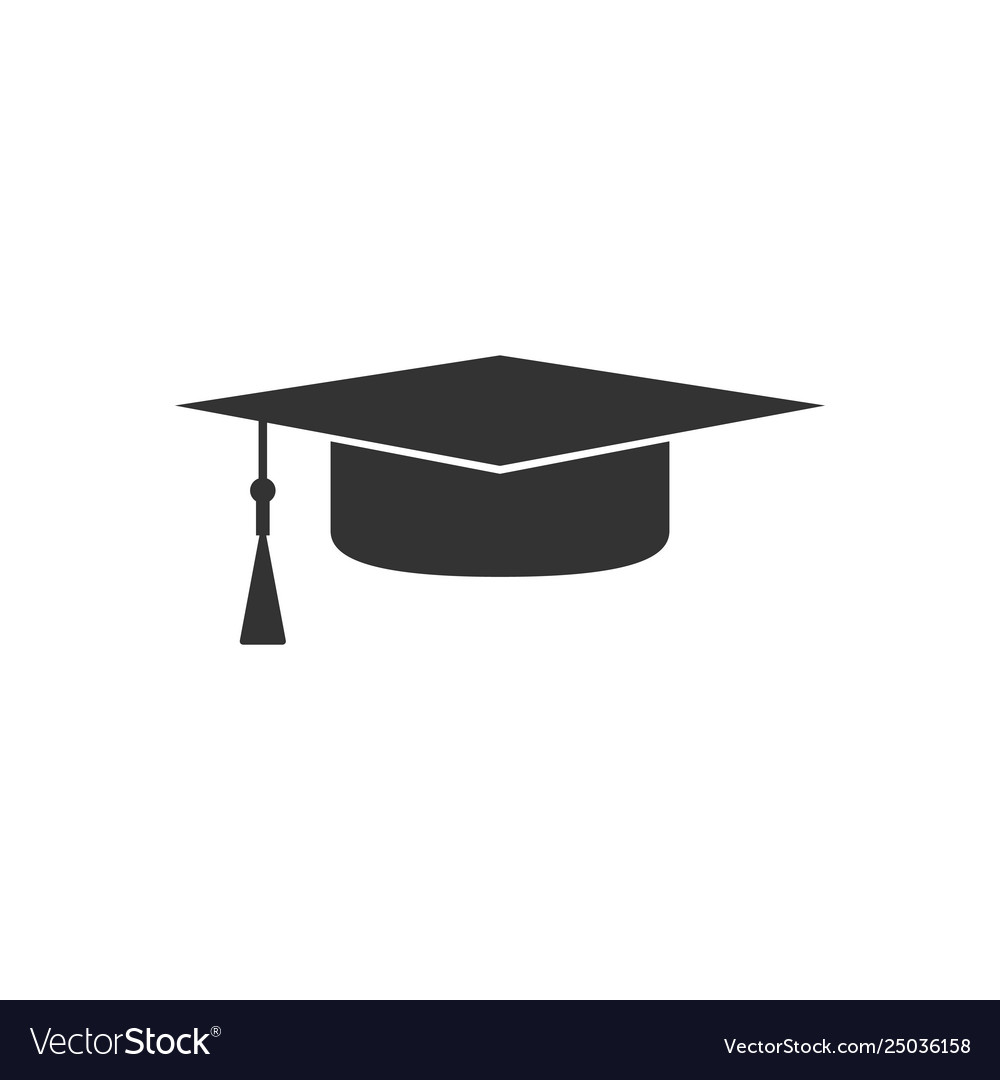 Download Graduation cap icon isolated graduation hat Vector Image