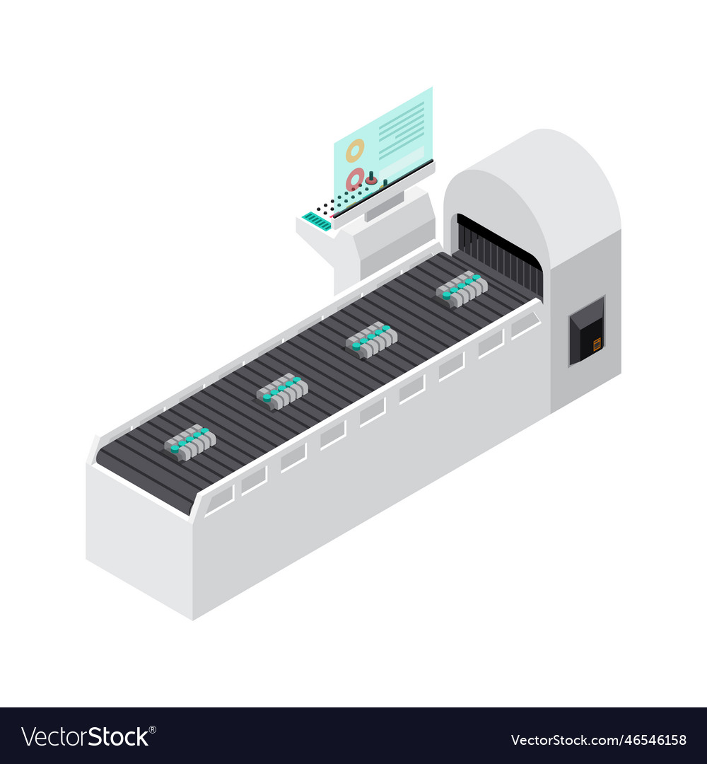 Isometric Industrial Robots Royalty Free Vector Image