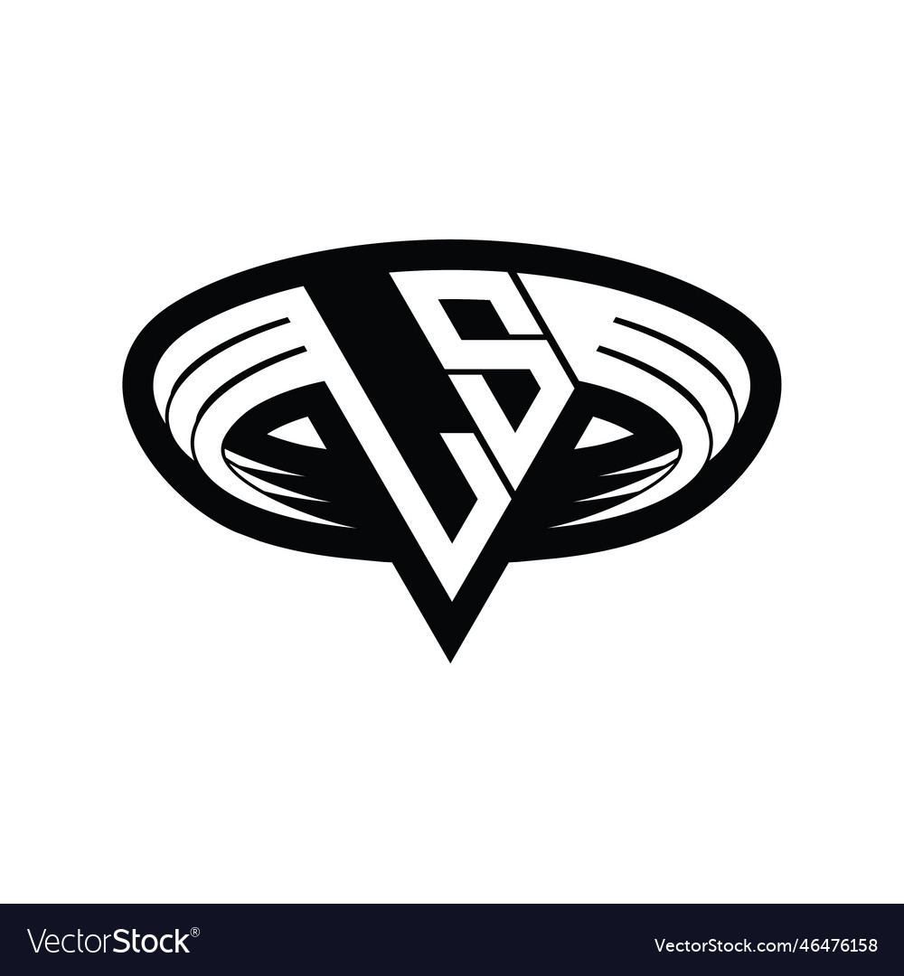 Ls logo monogram with triangle shape slice Vector Image Ls logo monogram with triangle shape slice