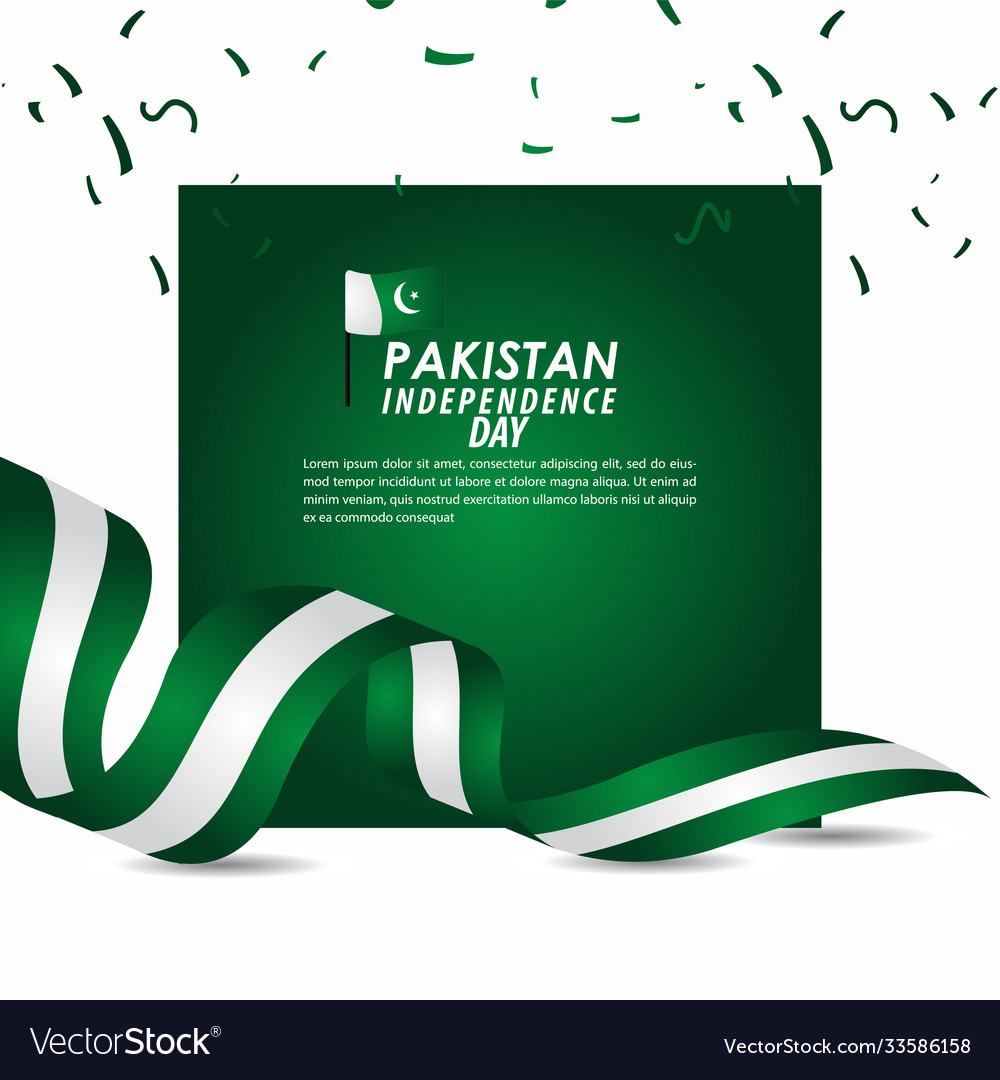 Pakistan independence day celebration template