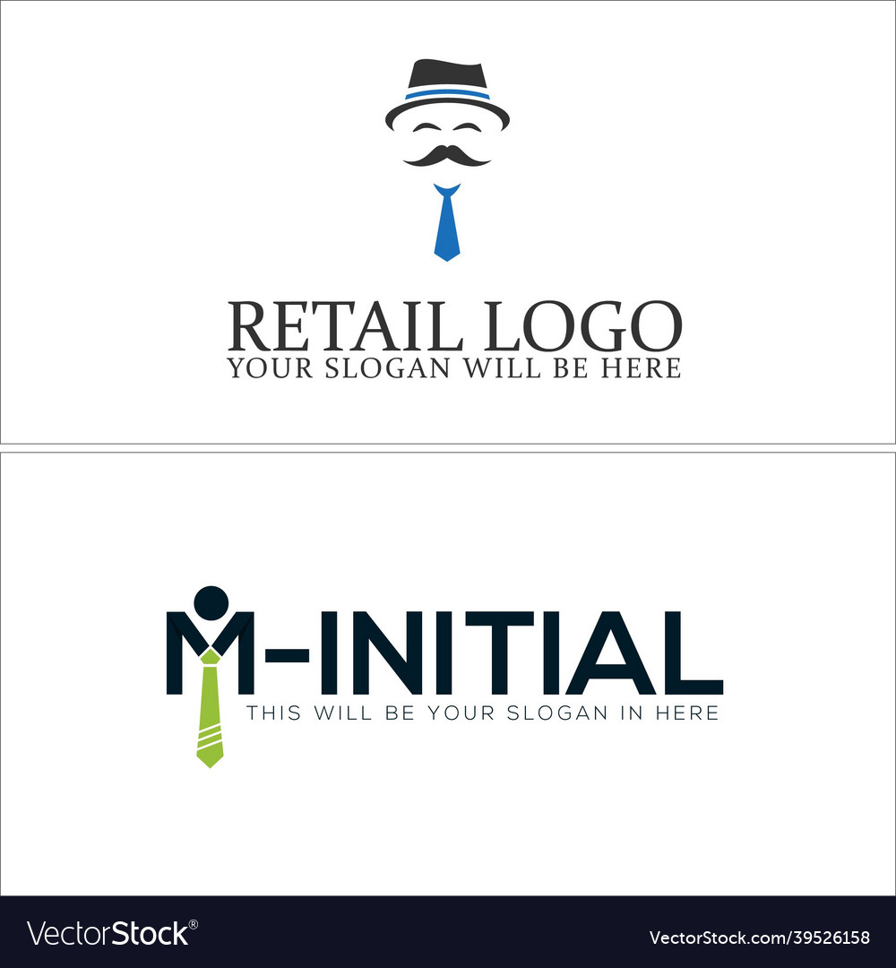 Retail apparel sales man tie logo design