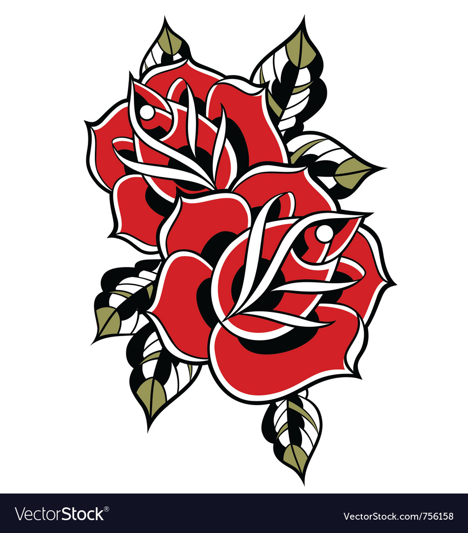 Rose graphic Royalty Free Vector Image VectorStock