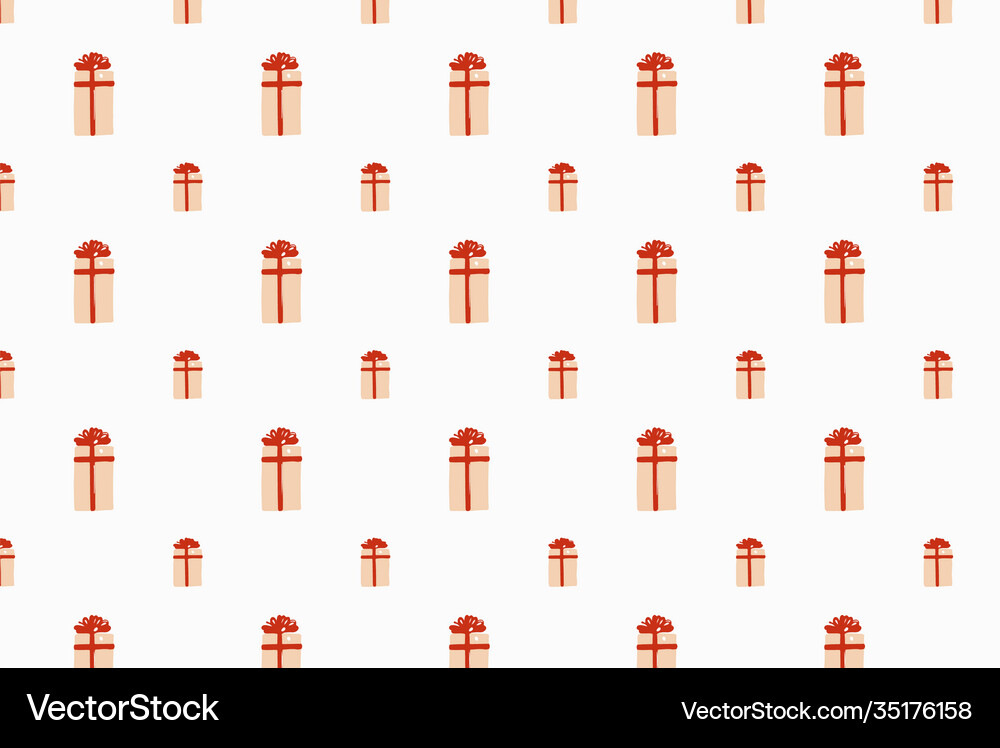 Seamless pattern with gift boxes Royalty Free Vector Image