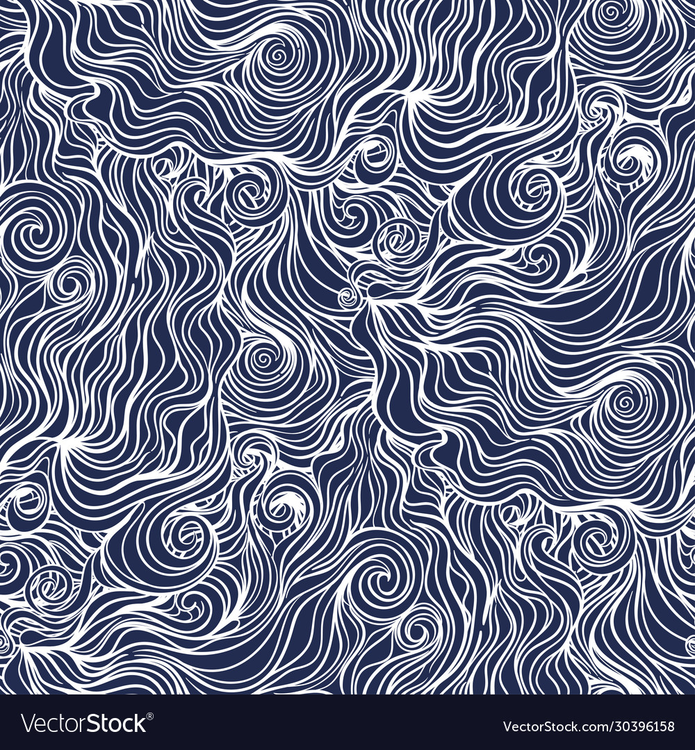 Seamless Wave Curl Background