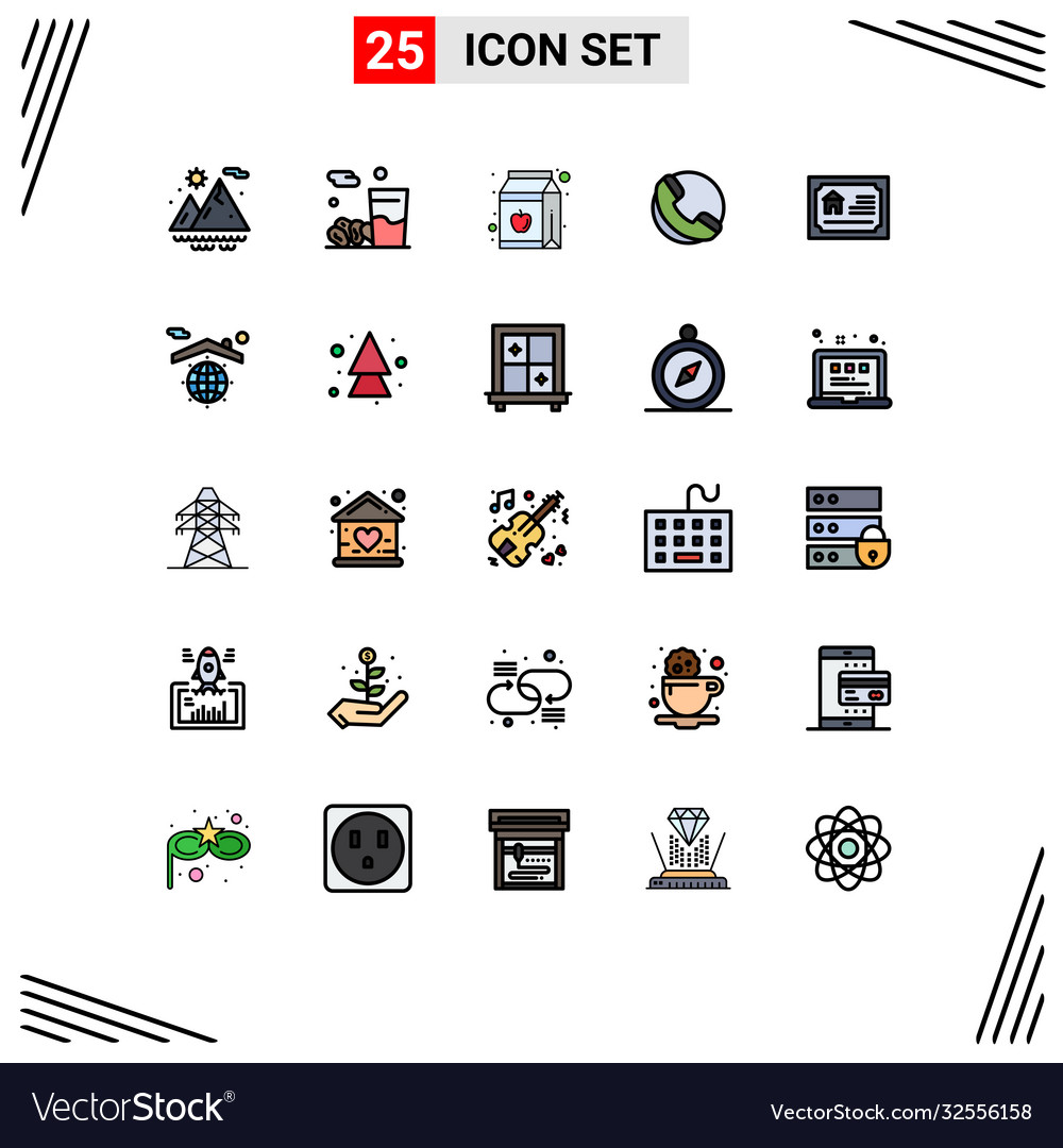 Universal icon symbols group 25 modern filled