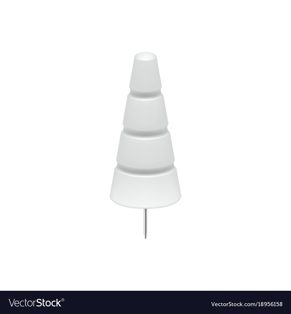 White push pin in shape of tree
