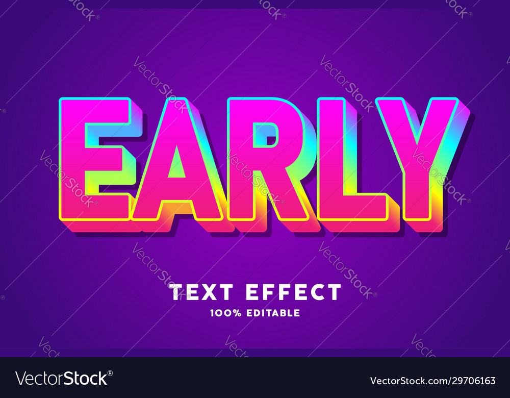 3d candy gradient text effect