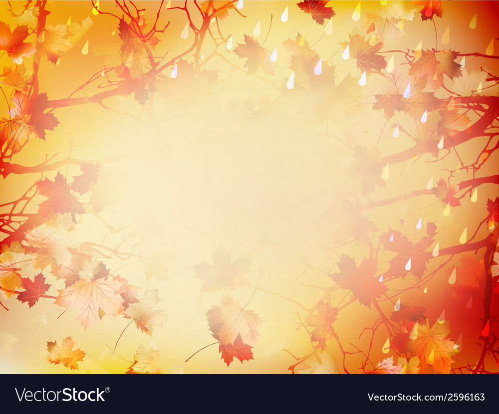 Autumnal background with maple leaves eps 10