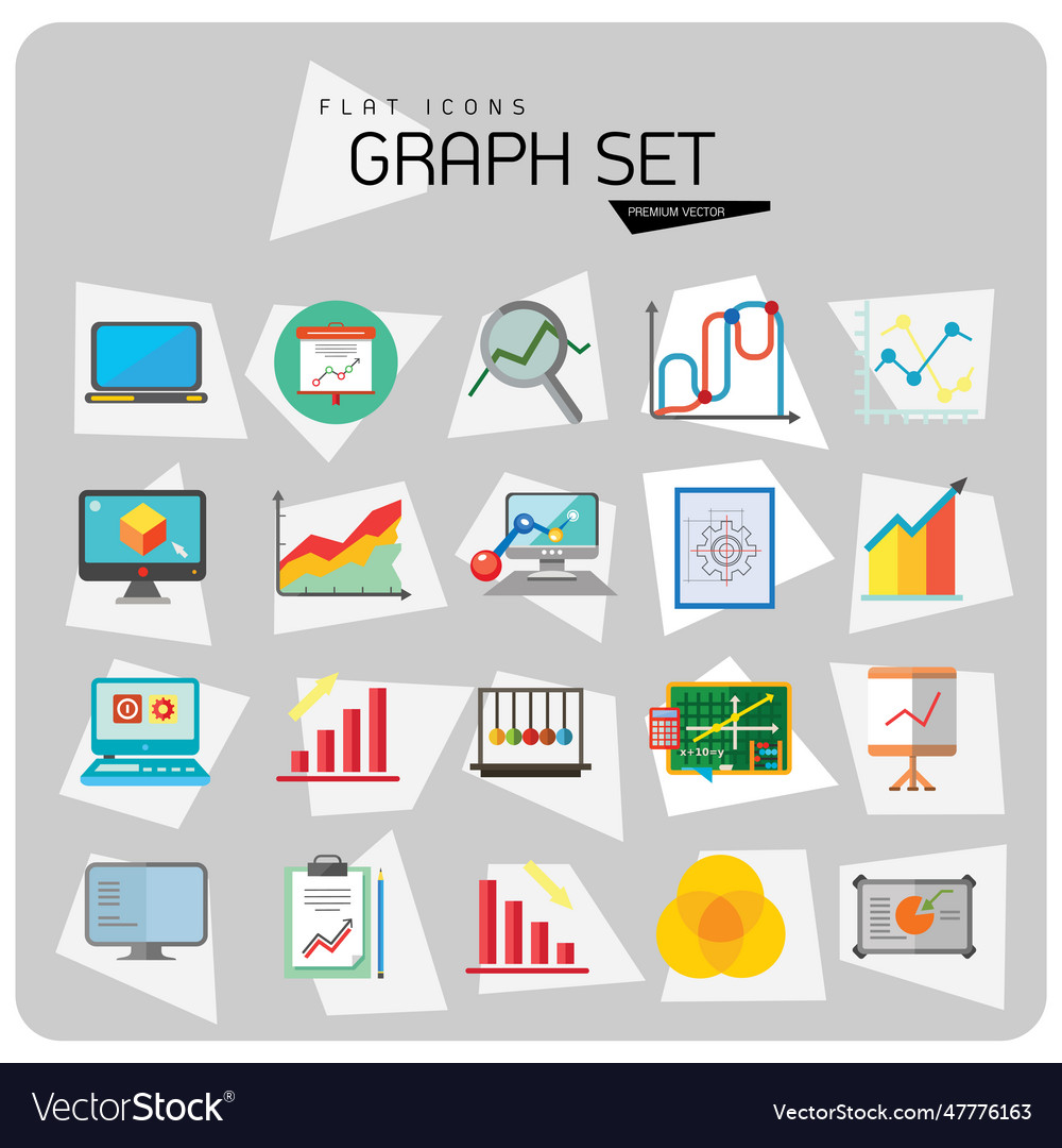 Graph icon set