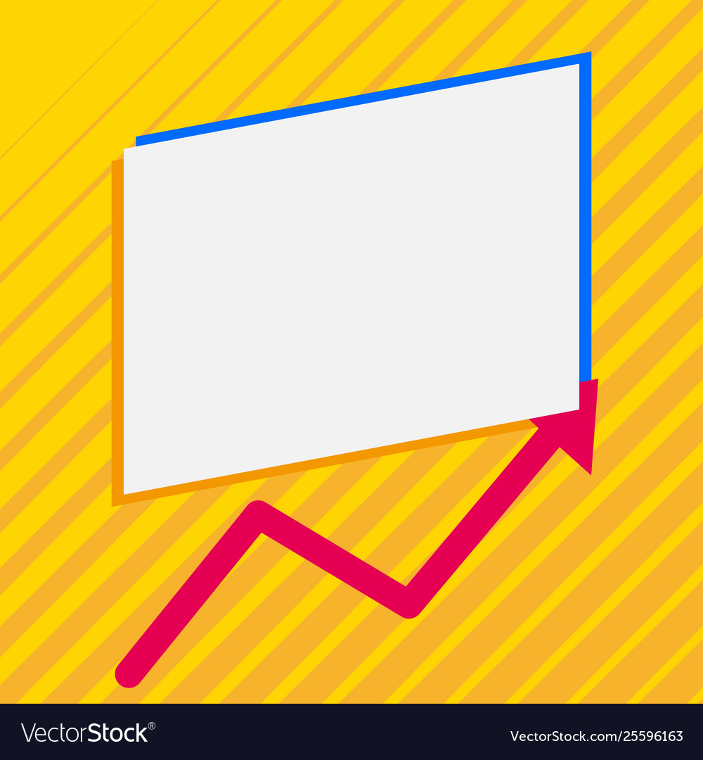 Graph shows increasing amount in a presentation vector image Graph shows increasing amount in a presentation