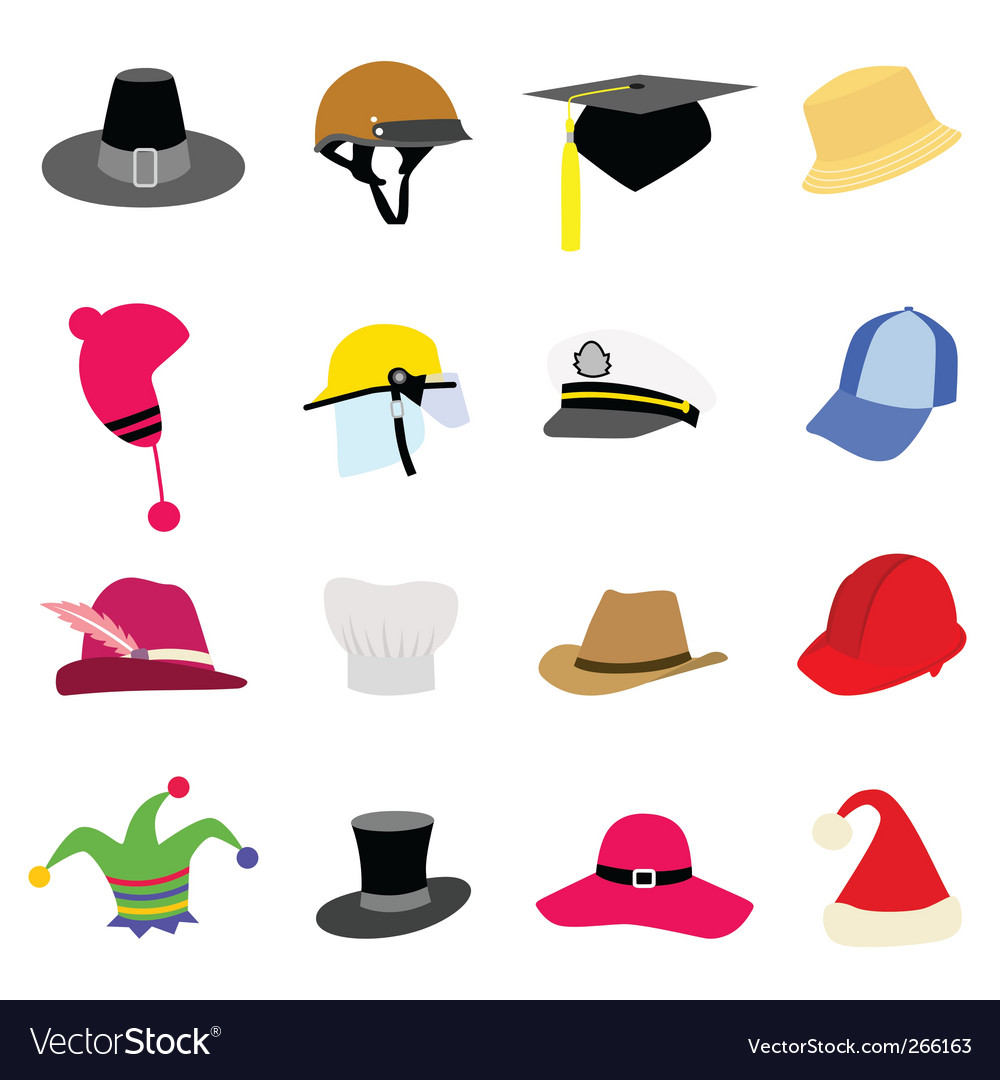 Hat set Royalty Free Vector Image - VectorStock