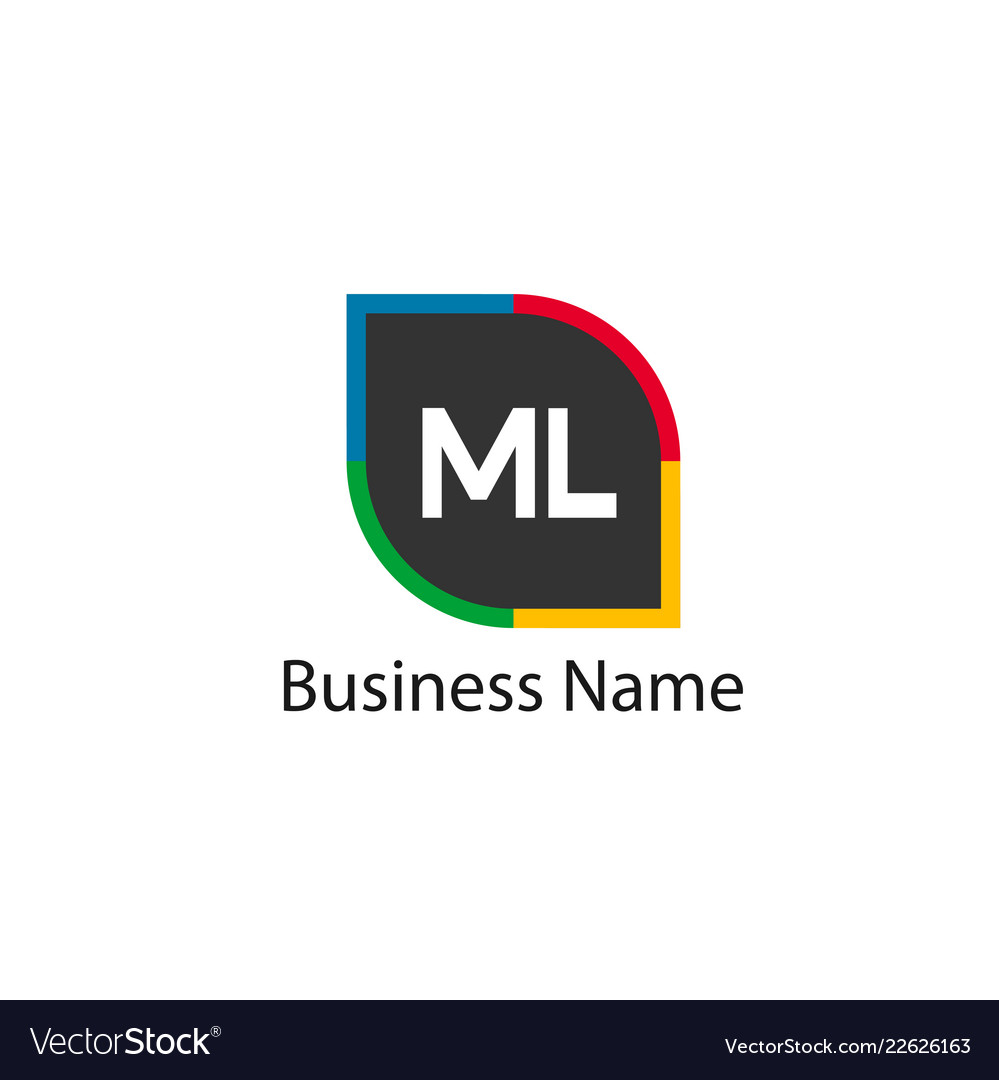 Initial letter ml logo template design