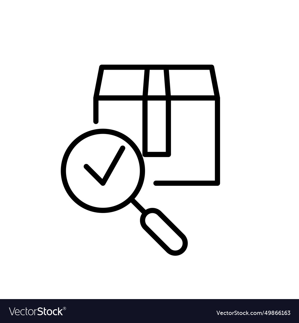 Line icon checking delivery box service container