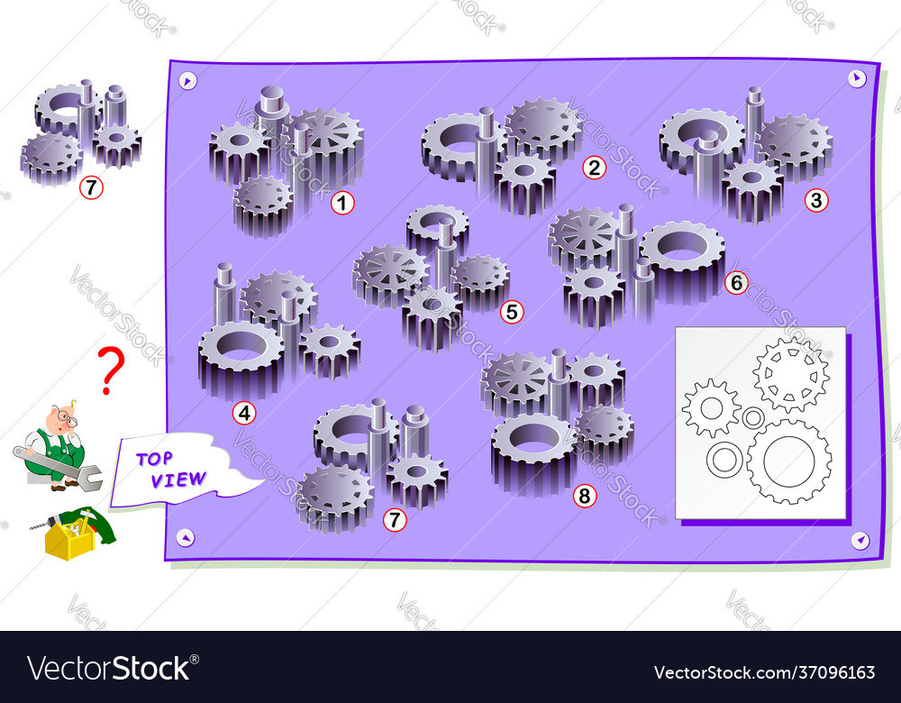 Logic puzzle game for kids find which