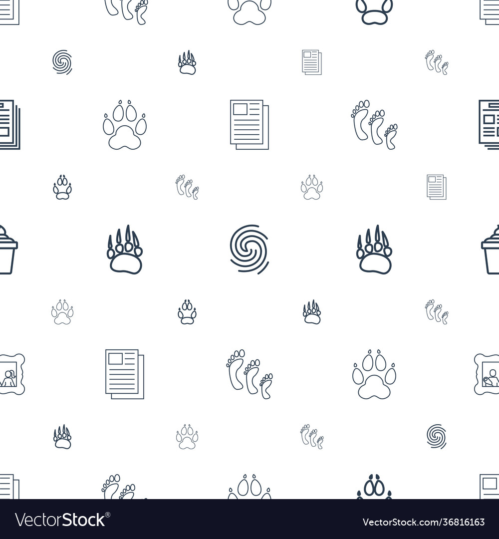 Print icons pattern seamless white background
