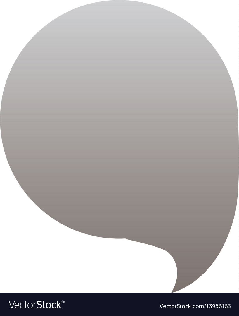 Silhouette of circular speech in grayscale color