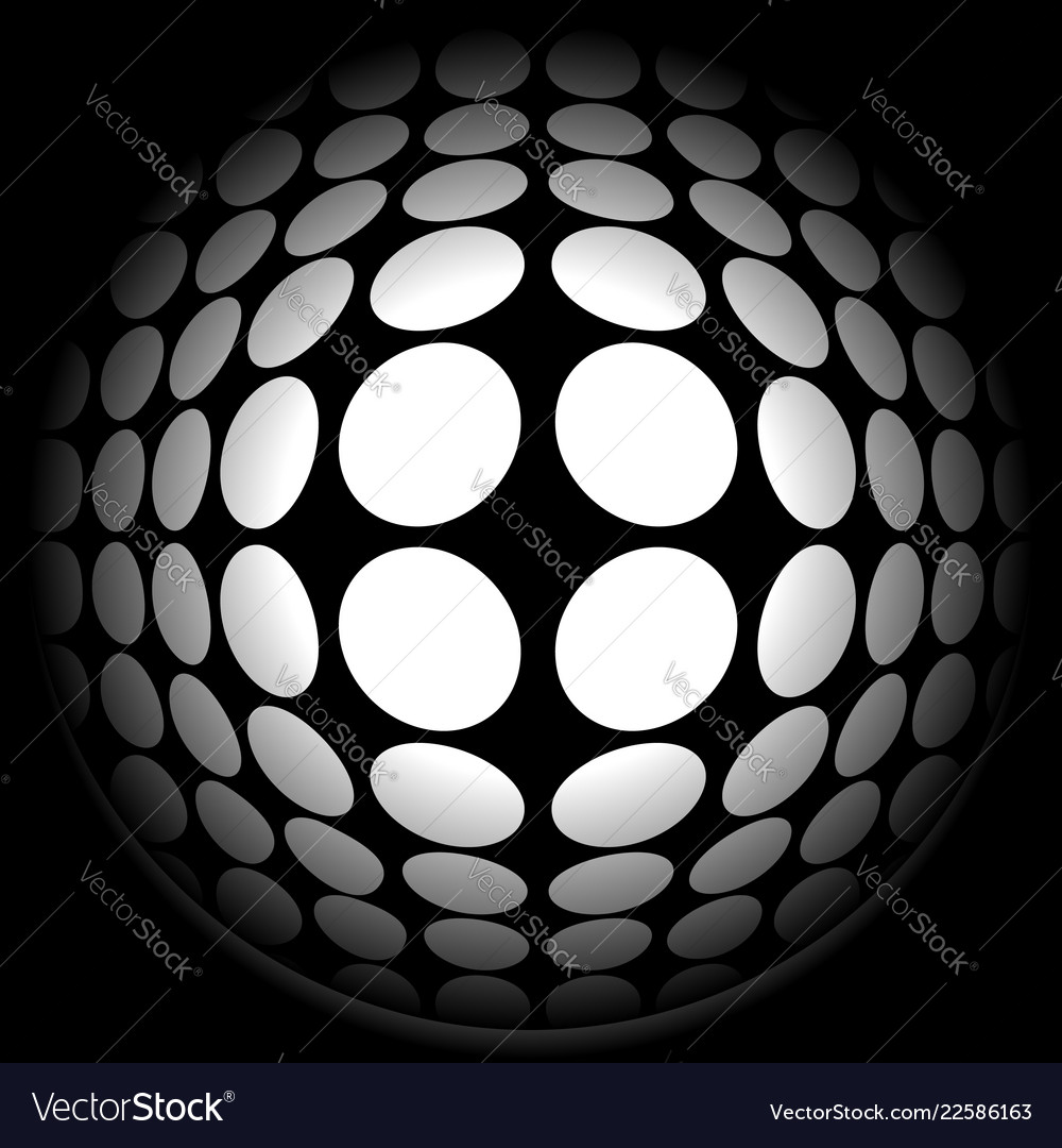 Sphere circles abstract monochrome pattern