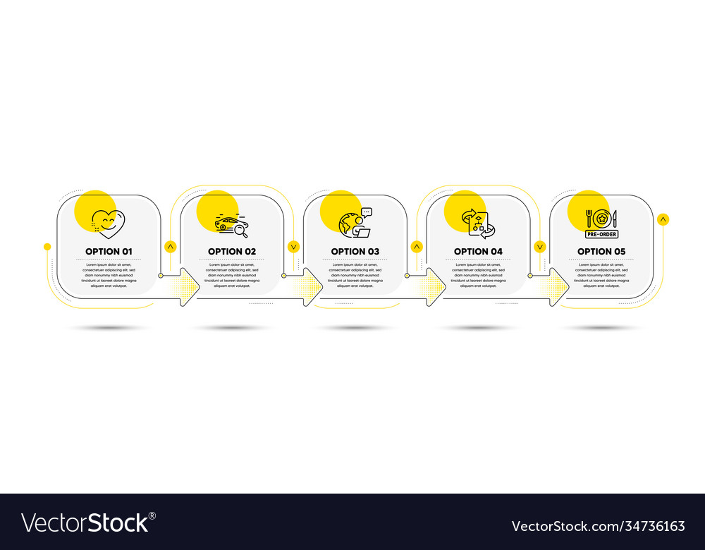 Technical algorithm pre-order food and smile chat vector image Technical algorithm pre-order food and smile chat