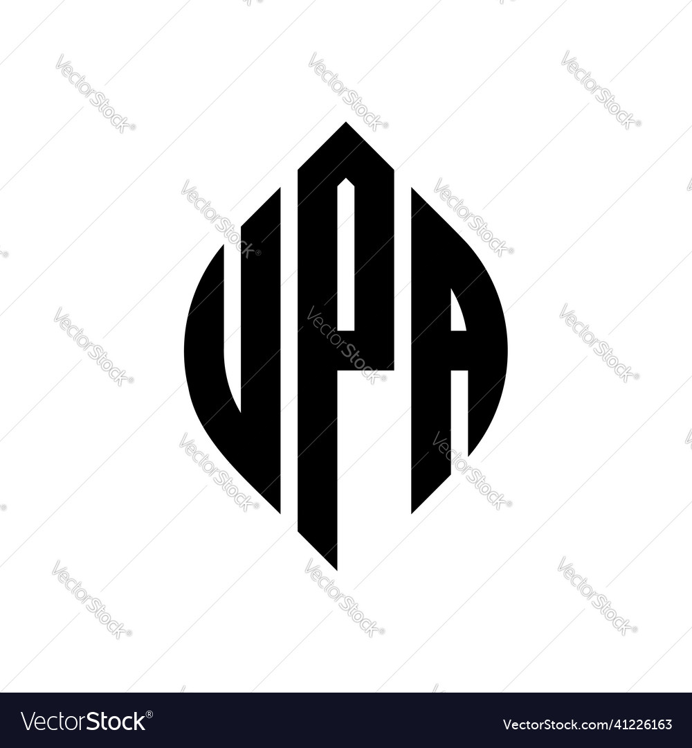 Upa circle letter logo design