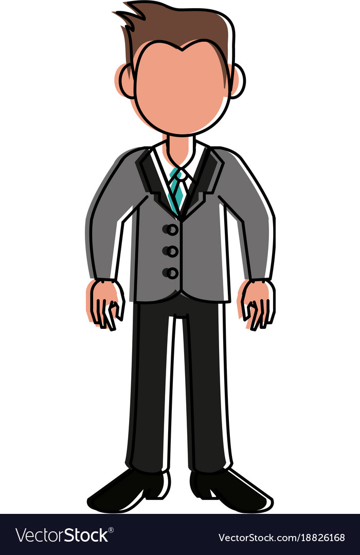 Businessman avatar cartoon Royalty Free Vector Image