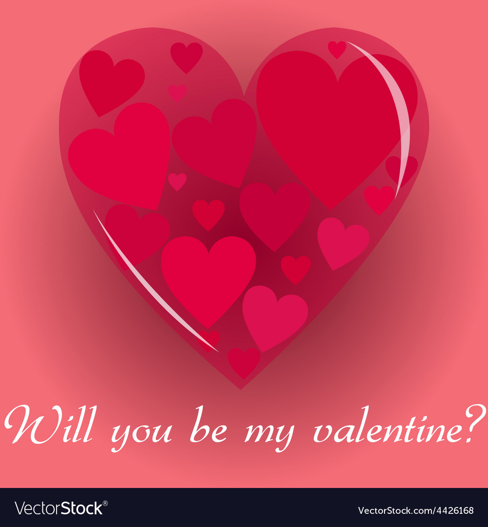 Colored background with a heart and text