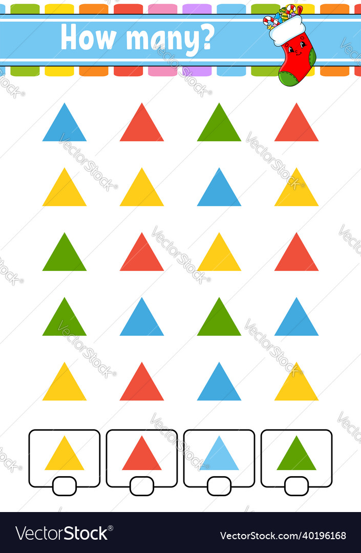 Counting game for children happy characters