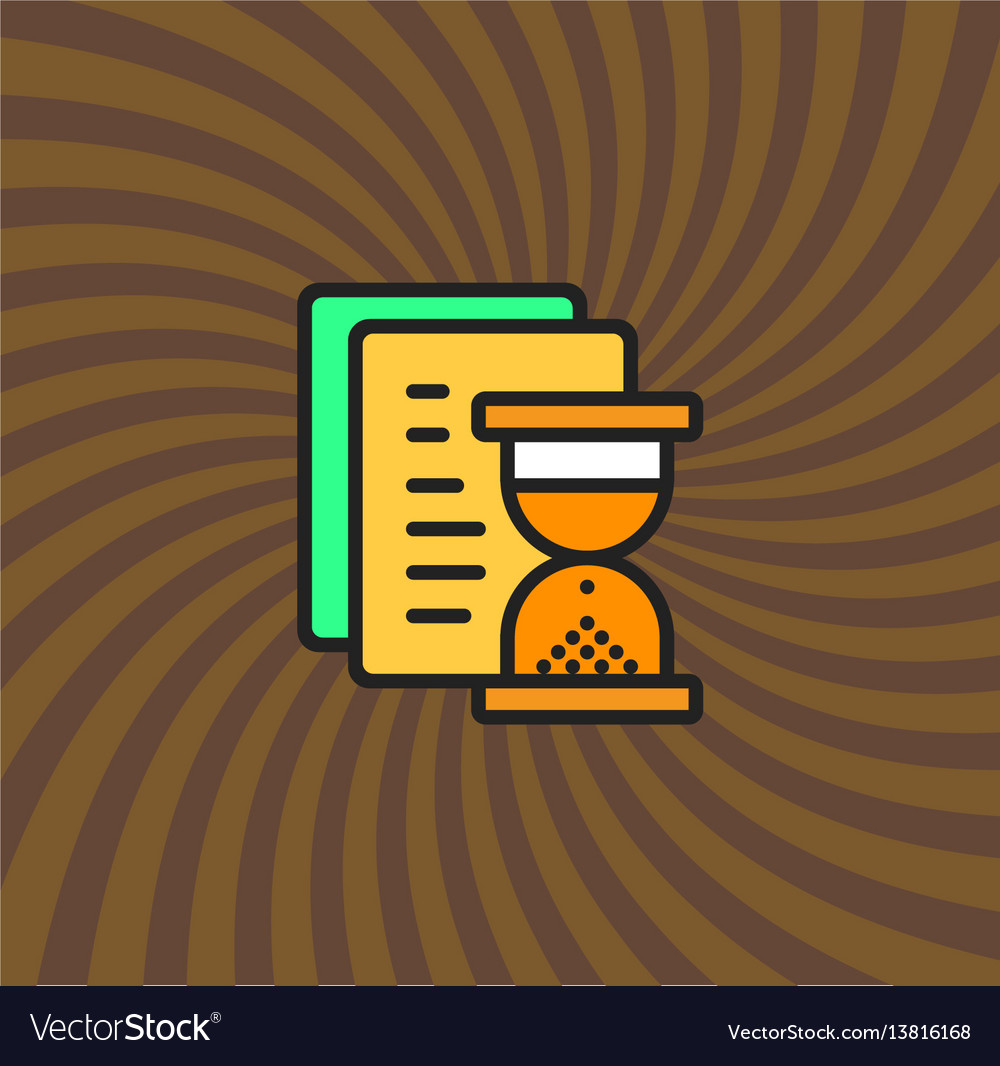 Document loading icon simple line cartoon