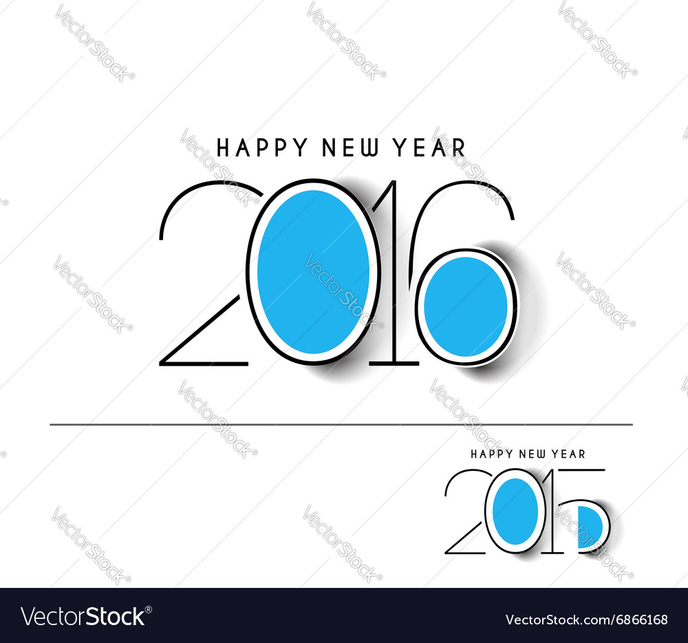 Happy new year 2016 Royalty Free Vector Image - VectorStock