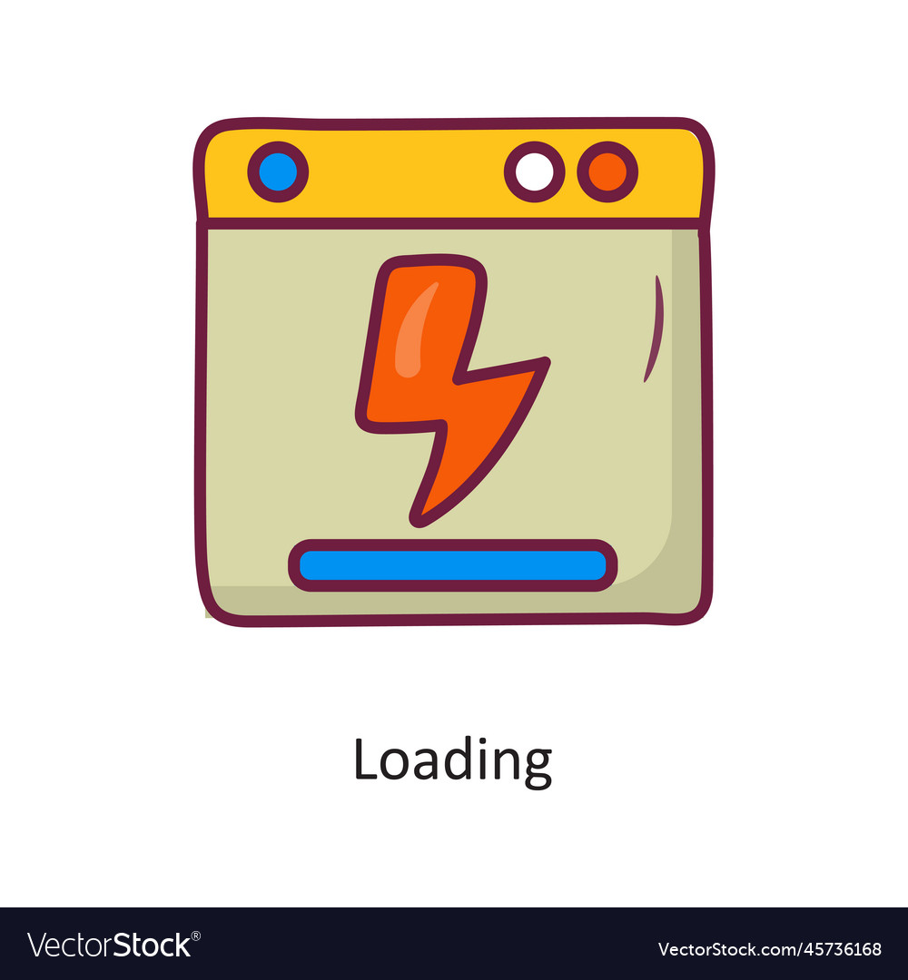 Loading fill outline icon design