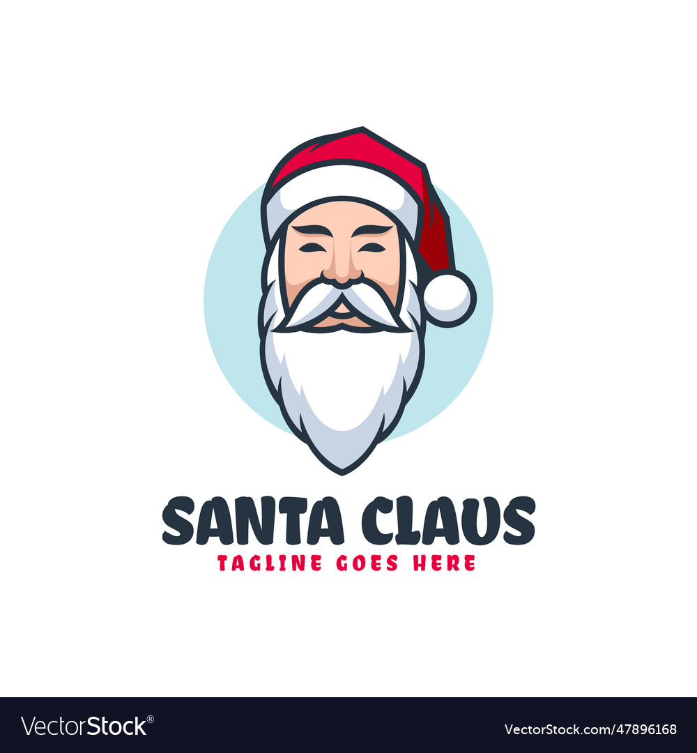 Logo santa claus mascot cartoon style Royalty Free Vector