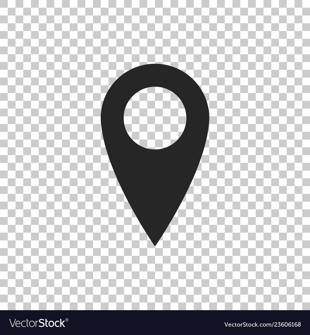 Map pin icon isolated on transparent background Vector Image