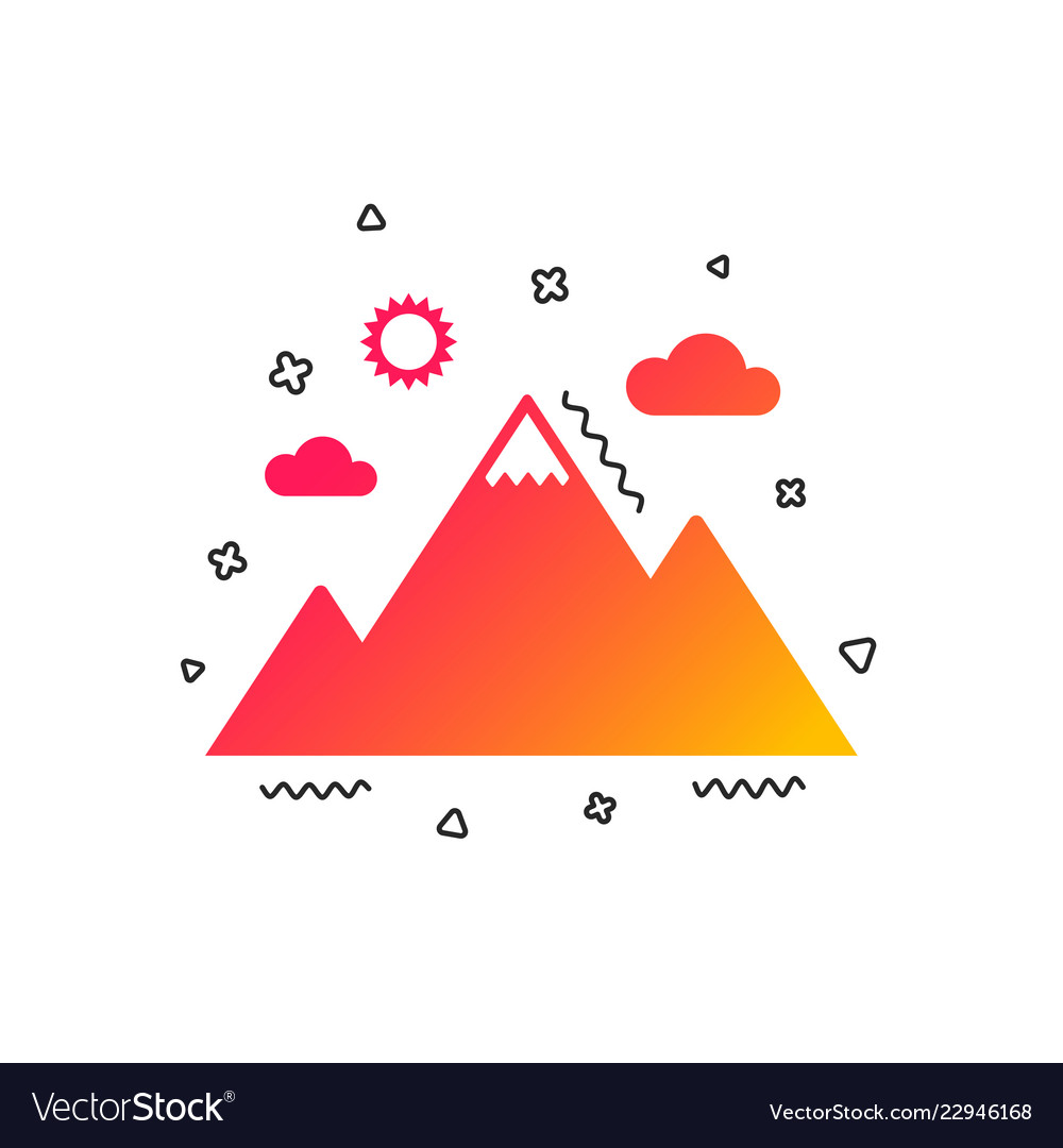 mountain icon mountaineering sport sign royalty free vector sportsign