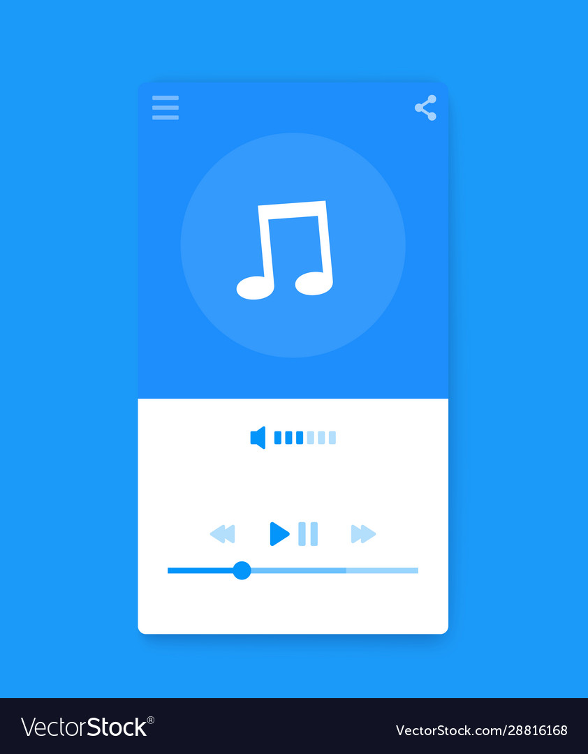 Music streaming player interface mobile ui